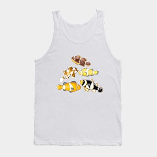 Group of colorful Clownfish cartoon Tank Top